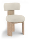 Atelier - Vegan Leather Upholstered Dining Chair (Set of 2) - Taupe / Painted Natural