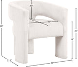 Riz Corduroy Upholstered Accent Chair / Dining Chair