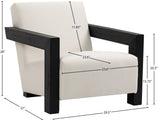 Ward Cream Linen Textured Accent Chair - Stylish Mid-Century Modern Design with Comfort & Durability