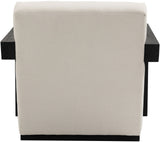 Ward Cream Linen Textured Accent Chair - Stylish Mid-Century Modern Design with Comfort & Durability