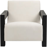 Ward Cream Linen Textured Accent Chair - Stylish Mid-Century Modern Design with Comfort & Durability
