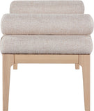 Priscilla Linen Textured Fabric Upholstered Bench