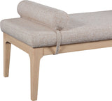 Priscilla Linen Textured Fabric Upholstered Bench