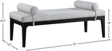 Priscilla Linen Textured Fabric Upholstered Bench