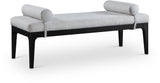 Priscilla Linen Textured Fabric Upholstered Bench