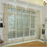 Marseille - Sheer Curtain Panel - Brown & Gold