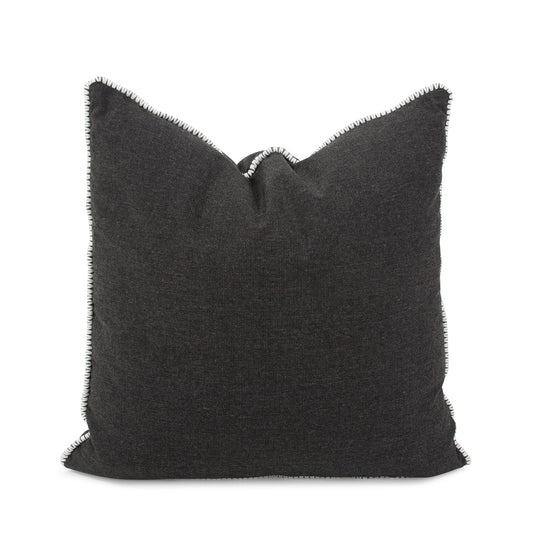 20 x 20 Outdoor Pillow with Dec Cord- Seascape Charcoal- Poly Insert