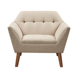 Modern Mid-Century Accent Arm Chair, Beige