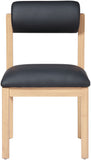 Roundhill - Faux Leather Dining Chair (Set of 2) - Natural Frame