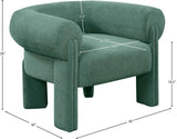 Stefano Accent Chair – Luxurious Curved Back Design, Art Deco Style, Perfect for Comfort & Elegance
