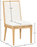 Bristol Dining Chairs - Modern Vegan Leather Design with Channel Tufting for Stylish Dining Rooms