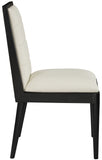 Bristol Dining Chairs - Set of 2 Modern Vegan Leather Upholstered with Stylish Channel Tufting