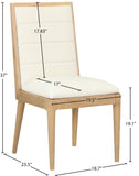 Bristol Dining Chairs - Set of 2 Modern Channel Tufted Chairs with Stylish Wood Frame for Dining Room