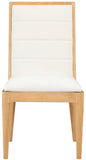 Bristol Dining Chairs - Set of 2 Modern Channel Tufted Chairs with Stylish Wood Frame for Dining Room