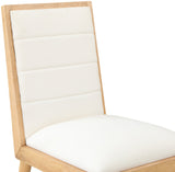 Bristol Dining Chairs - Set of 2 Modern Channel Tufted Chairs with Stylish Wood Frame for Dining Room