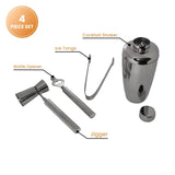 Stainless Steel Cocktail Shaker Bar Tool Set 4 Pc