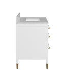 Verona 36" White Vanity with Rectangular Undermount Sink
