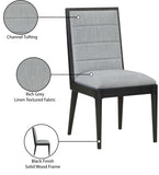 Bristol Dining Chair Set - Modern Mid-Century Design with Channel Tufting and Solid Wood Frame