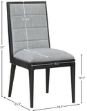 Bristol Dining Chair Set - Modern Mid-Century Design with Channel Tufting and Solid Wood Frame