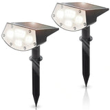 2-Pack Solar Landscape Spotlights Outdoor IPX7