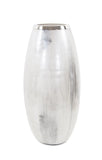 Sivas Glass Vase with Silver Accents- Short