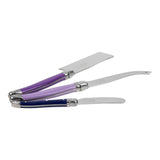 French Home Laguiole Set of 3 Cheese Knives, Plum Rose