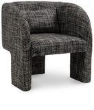 Sawyer Accent Chair - Modern Boxy Design with Woven Fabric, Back Support Pillow, Perfect for Guests