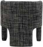 Sawyer Accent Chair - Modern Boxy Design with Woven Fabric, Back Support Pillow, Perfect for Guests