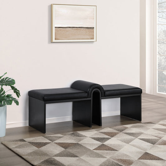 Delphine Vegan Leather Upholstered Bench