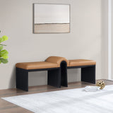 Delphine Vegan Leather Upholstered Bench