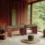 Delphine Vegan Leather Upholstered Bench