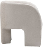 Sawyer Accent Chair - Modern Boxy Design with Woven Fabric, Back Support Pillow, Perfect for Guests