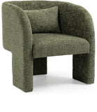 Sawyer Accent Chair - Modern Boxy Design with Woven Fabric, Back Support Pillow, Perfect for Guests