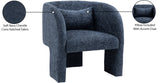 Sawyer Accent Chair - Modern Boxy Design with Woven Fabric, Back Support Pillow, Perfect for Guests