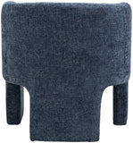 Sawyer Accent Chair - Modern Boxy Design with Woven Fabric, Back Support Pillow, Perfect for Guests