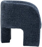 Sawyer Accent Chair - Modern Boxy Design with Woven Fabric, Back Support Pillow, Perfect for Guests