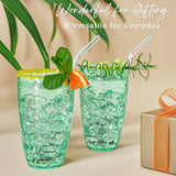 23oz Teal Hammered Acrylic Cups Set of 8