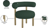 Bordeaux Contemporary Accent Chair with Curved Back Support and Stylish Iron Frame for Comfort