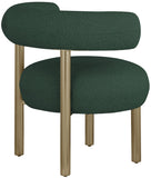 Bordeaux Contemporary Accent Chair with Curved Back Support and Stylish Iron Frame for Comfort