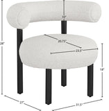 Bordeaux Contemporary Accent Chair with Curved Back Support and Stylish Iron Frame for Comfort