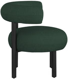 Bordeaux Contemporary Accent Chair with Curved Back Support and Stylish Iron Frame for Comfort