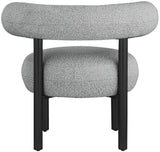 Bordeaux Contemporary Accent Chair with Curved Back Support and Stylish Iron Frame for Comfort