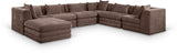 Stellar 152" Chenille Fabric Upholstered 7Pc. Modular Sectional