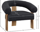 Winston Modern Accent Chair - Stylish Boucle Fabric Design with Solid Wood Legs for Any Room