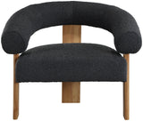Winston Modern Accent Chair - Stylish Boucle Fabric Design with Solid Wood Legs for Any Room