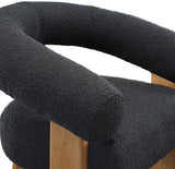 Winston Modern Accent Chair - Stylish Boucle Fabric Design with Solid Wood Legs for Any Room