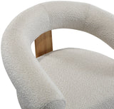 Winston Modern Accent Chair - Stylish Boucle Fabric Design with Solid Wood Legs for Any Room
