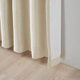 Twist Tab Silky Window Curtain with Blackout, Champagne