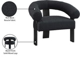 Winston Modern Accent Chair - Luxe Boucle Upholstery, Curved Back Design, Stylish Comfort for Any Room