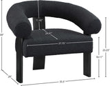 Winston Modern Accent Chair - Luxe Boucle Upholstery, Curved Back Design, Stylish Comfort for Any Room
